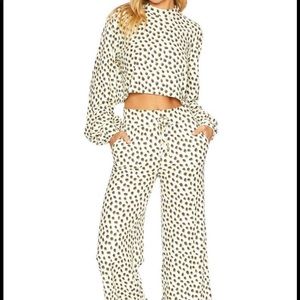 Beach Riot Cream and Black Polka Dot Set